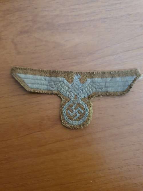 German Afrikakorps chest insignia with eagle and swastika (original)