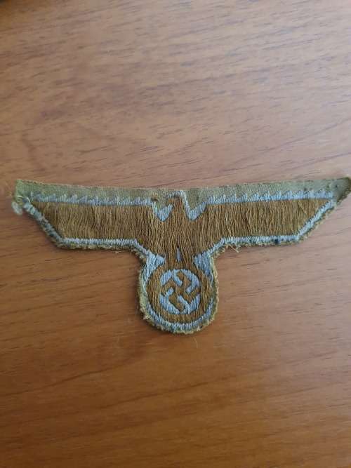 German Afrikakorps chest insignia with eagle and swastika (original)
