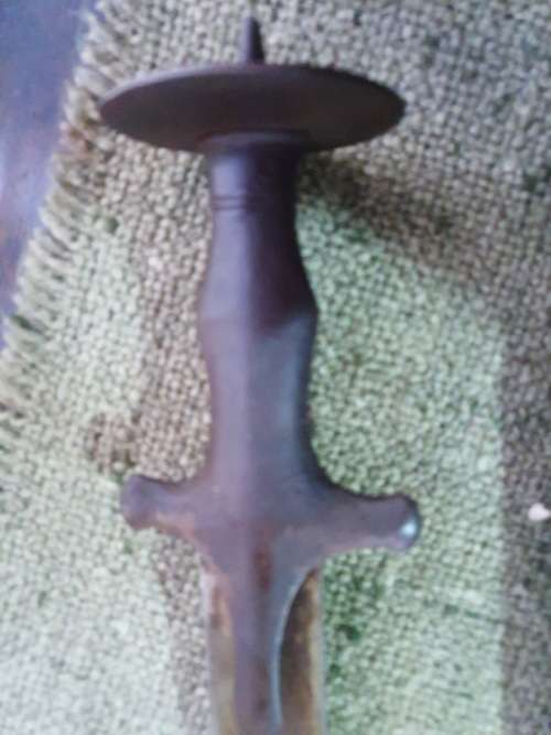 19th Century Indian Sorohi sword with leather sheath