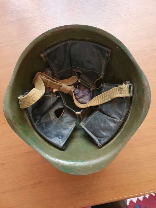 WW11 Soviet Army infantry helmet with lining and strap