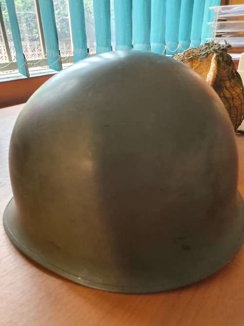 SADF Border War infantry helmet with camo net and strap