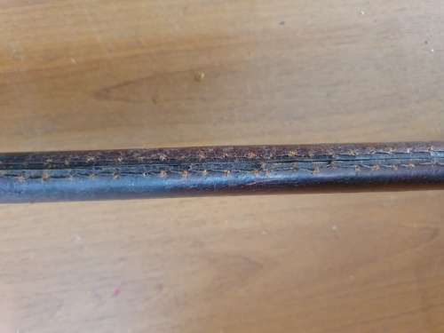 British 1845 Pattern Sword Wilkinson type blade with leather scabbard