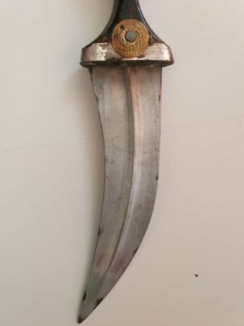 Hand-crafted Abyssinian tribesman`s knife with sheath