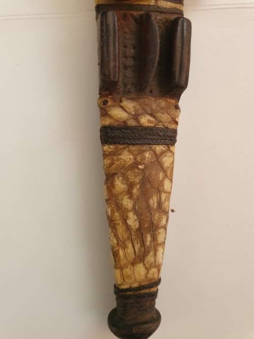 Hand-crafted Abyysinian tribesman`s knife with sheath