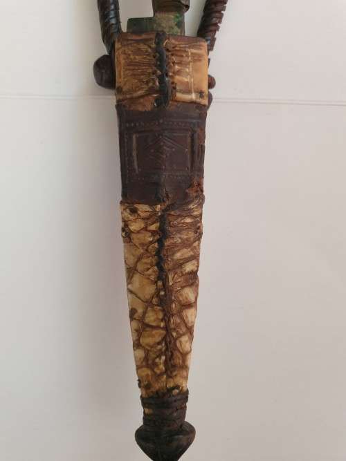 Hand-crafted Abyysinian tribesman`s knife with sheath