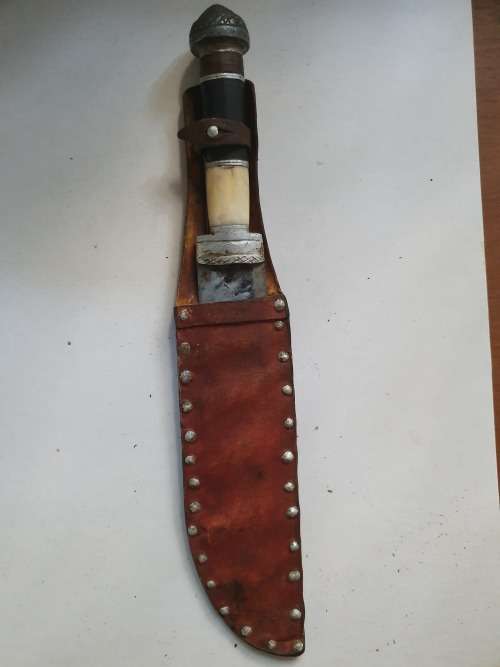 Abyssinian tribesman`s hand-crafted knife and sheath 100+ years old