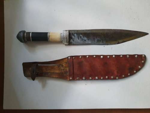 Abyssinian tribesman`s hand-crafted knife and sheath 100+ years old