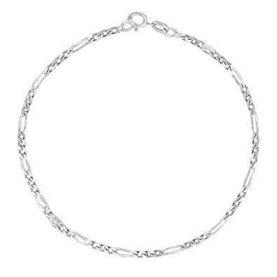 Gorgeous Silver Figaro ankle bracelet