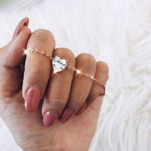 Stunning Heart solitaire pendant and chain with solitaire earrings AAA CZ