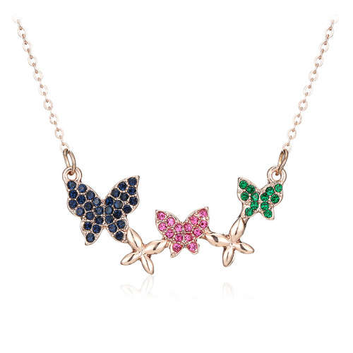 Stunning Crystal butterfly necklace