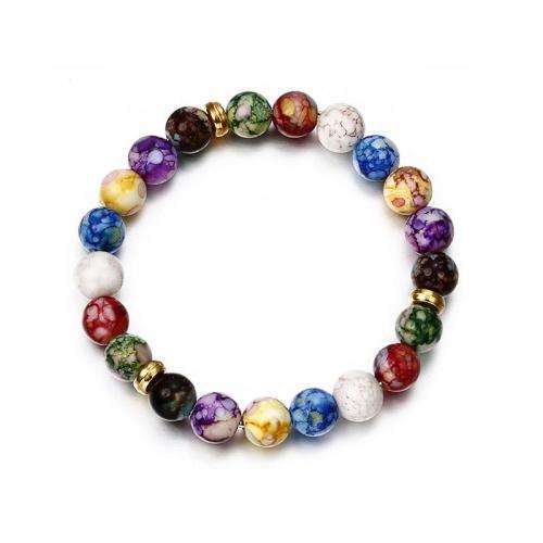 Agate bead bracelet