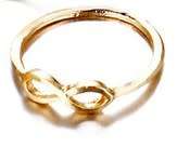 Infinity 9ct gold plated ring