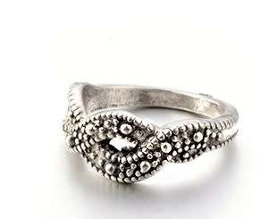 Twisted tibetan silver ring