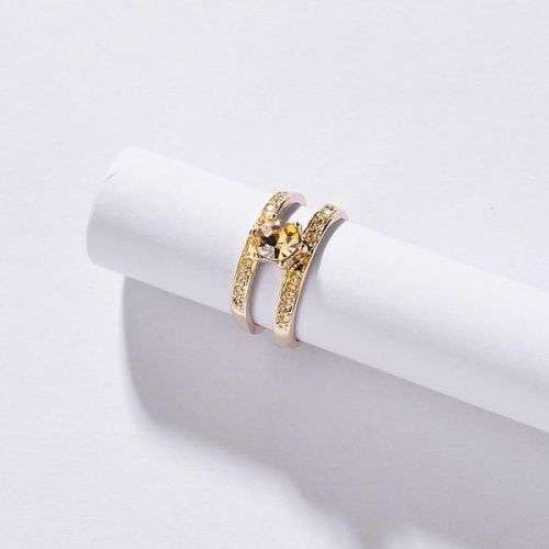 Double AAA sim Citrine GP ring