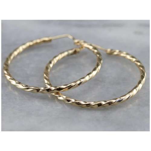 Stunning Gold plated twist Hoop earrings