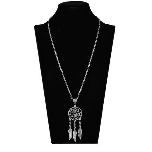 Gorgeous dream catcher pendant and chain silver plated
