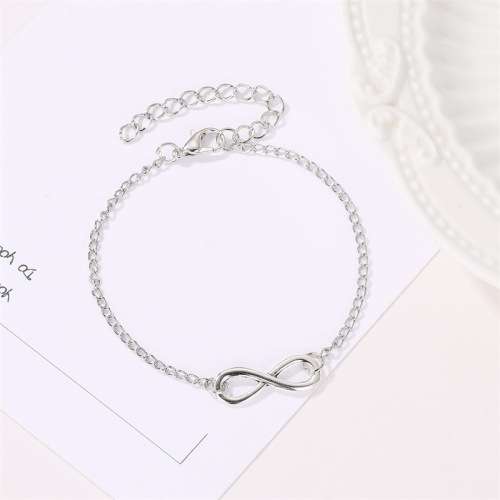 Stunning infinity silver plated bracelet