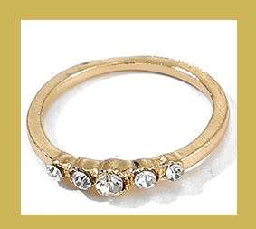 Gorgeous AAA sim diamond gold plated ring