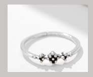 Stunning Tibetan silver daisy ring