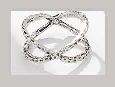 Stunning Tibetan silver cross over ring