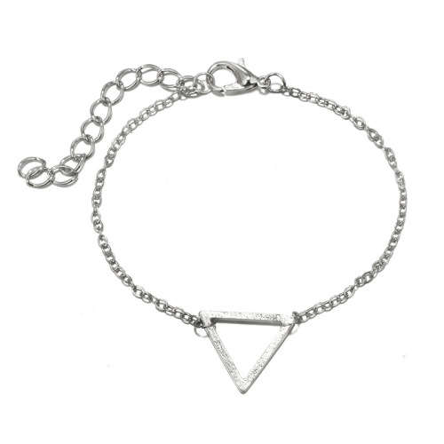 Stunning silver plated triangular bracelet