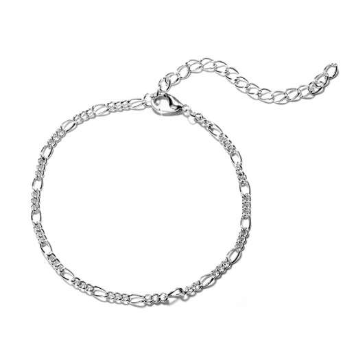 Stunning Figaro silver plated bracelet