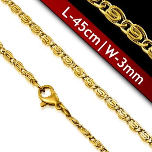 Stunning Gold plated Snail link chain
