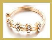 Stunning rose and vine gold plated ring