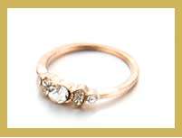 Gorgeous CZ and opal gold plated ring
