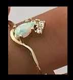 Stunning sim opal gold plated ring