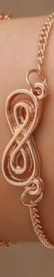 Stunning Double infinity gold plated bracelet