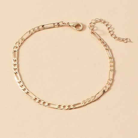 Stunning 9ct gold plated  Figaro bracelet