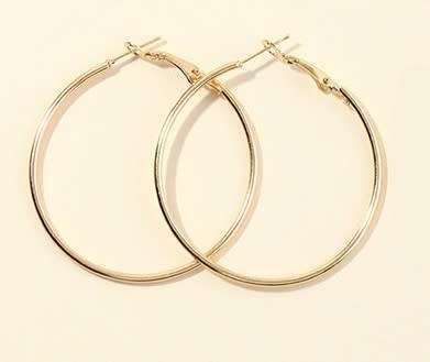 Gorgeous 9ct gold plated twist hoop earrings