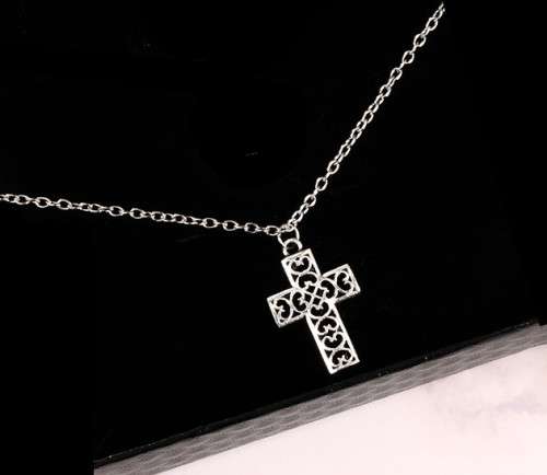 Stunning Tibetan silver cross and chain