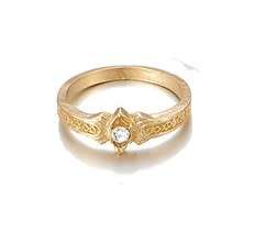 Stunning 9ct gold plated rose ring
