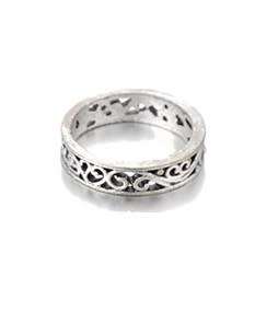 Stunning 925 silver plated scross ring