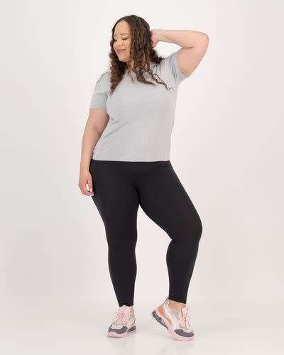 High Waisted Cotton Lycra Leggings  (Black)