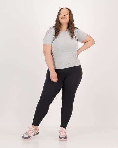 High Waisted Cotton Lycra Leggings  (Black)