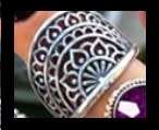 Amethyst tone gem rings in Tibetan silver