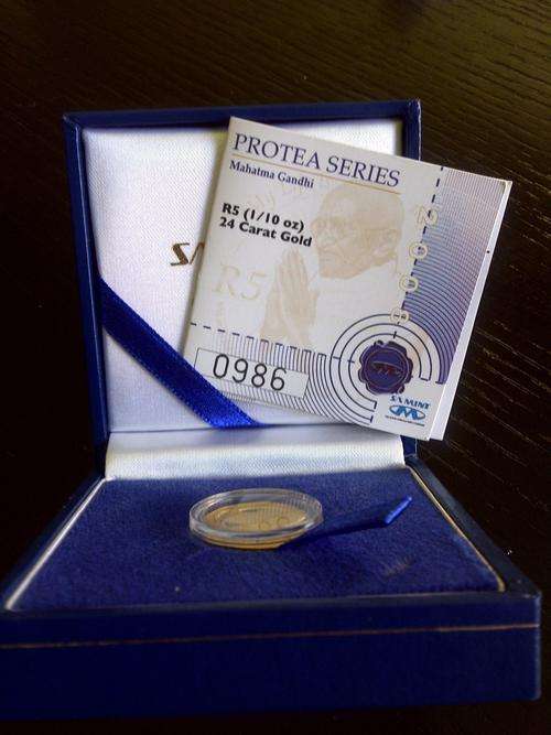 Gold 1/10 Proof Mahatma Gandi