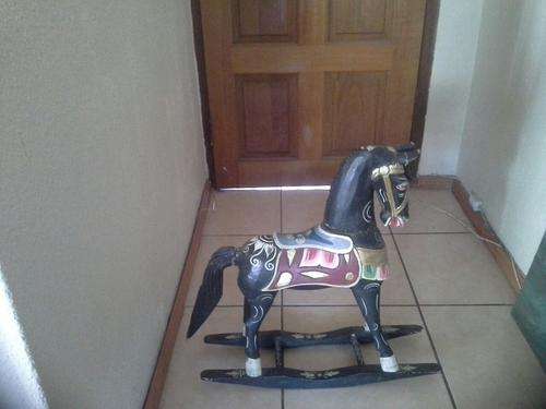 LATE ENTRY !!!    LARGE REAL WOOD ROCKING HORSE DONT MISS OUT!!!!