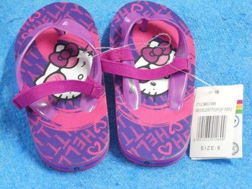 Purple Girls slobs small size 6. Hallo Kitty. Elastic heal support