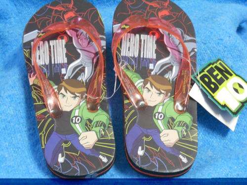 Ben 10 boys flip flops child size 1 (soles 22cm long)