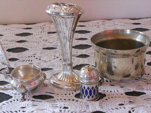 Joblot silver plated ornaments - 4 pieces