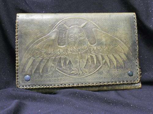Vintagr leather clutch bag -very old colectable item 25cmx16cm