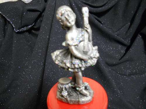 Pewter statue of ballerina  8cm hogh very detailed