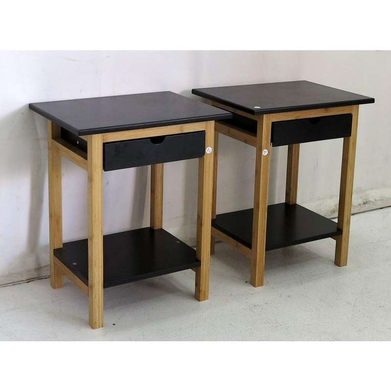 PAIR OF TWO-TIER PEDESTALS