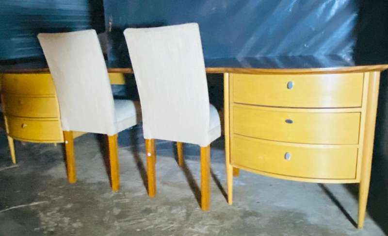 Massive Luxurious Double Stool Dressing Table