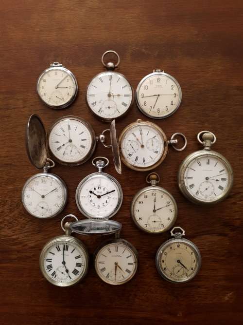 12 Vintage Pocket watches and Chronograph