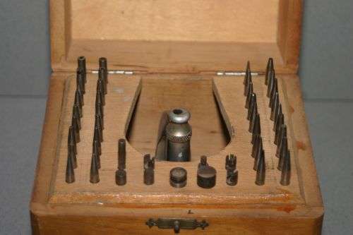 Small watchmakers riveting/staking tool set